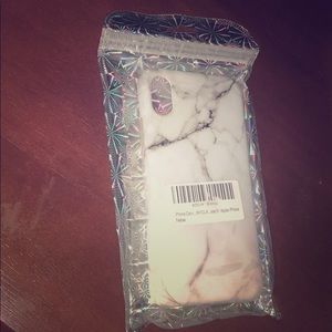iPhone X white marble case